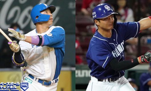 日本ハム・宇佐見真吾（左）と中日・郡司裕也