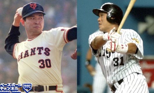 巨人時代の江川卓（左）と阪神時代の広澤克実