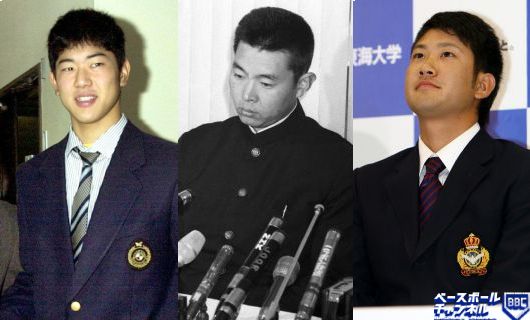 （左から）内海哲也、江川卓、菅野智之