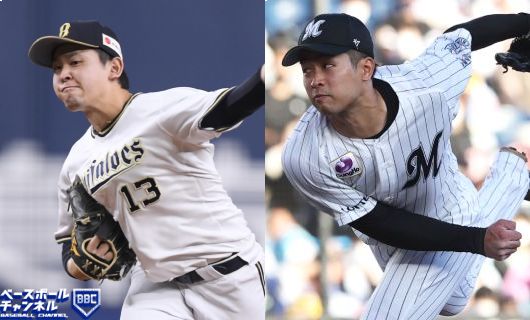 オリックス・宮城大弥（左）とロッテ・種市篤暉