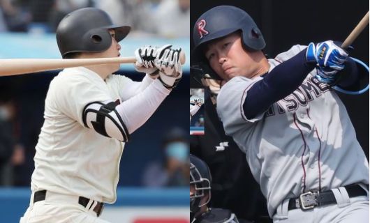 早稲田大・熊田任洋（左）と立命館大・桃谷惟吹