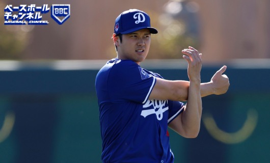 スプリングトレーニングに参加するロサンゼルスドジャースの大谷翔平選手