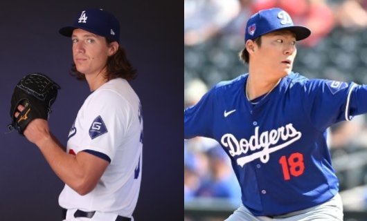 左から）グラスノー、山本由伸