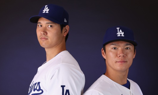 ロサンゼルス・ドジャースの大谷翔平選手と山本由伸投手