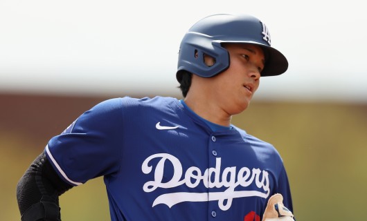 オープン戦に出場するロサンゼルス・ドジャースの大谷翔平選手