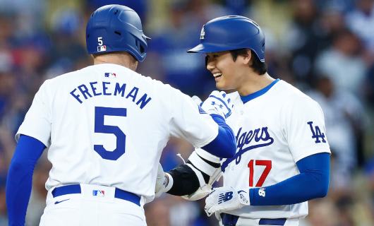 マイアミ・マーリンズ戦に「2番・指名打者（DH）」でスタメン出場し、第11号2ランホームランを放つロサンゼルス・ドジャースの大谷翔平選手