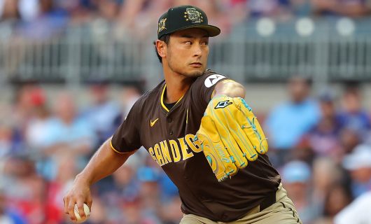 アトランタ・ブレーブス戦に先発登板し、日米通算200勝をあげたサンディエゴ・パドレスのダルビッシュ有投手