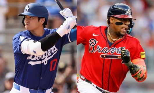 （左から）大谷翔平、アクーニャjr