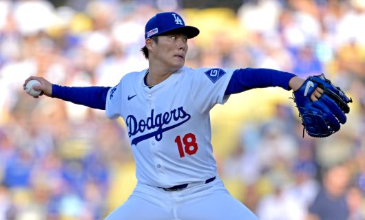 カンザスシティ・ロイヤルズ戦に先発登板するロサンゼルス・ドジャースの山本由伸投手