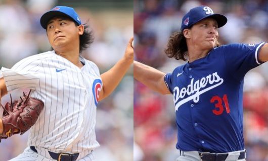 （左から）今永昇太、グラスノー