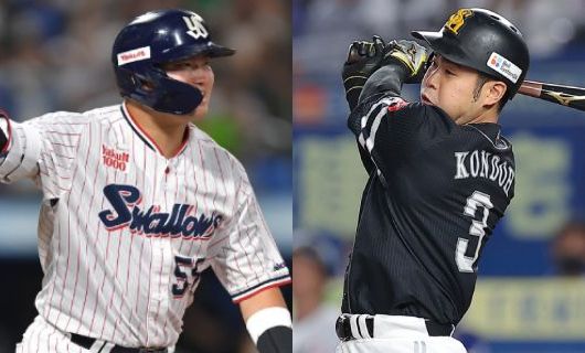 ヤクルト・村上宗隆（左）とソフトバンク・近藤健介