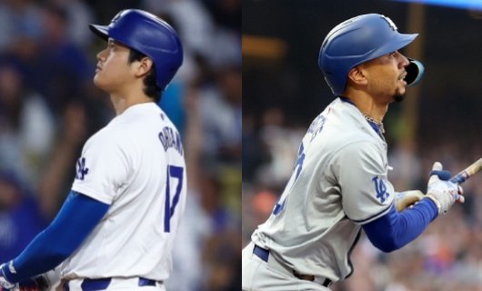 （左から）大谷翔平、ムーキーベッツ