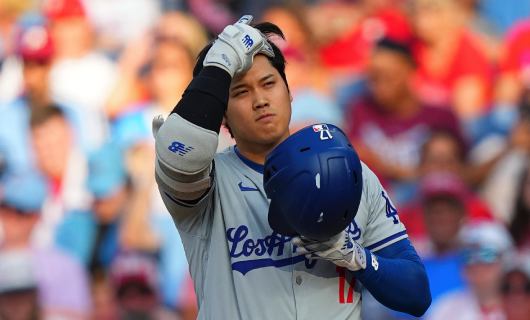 フィラデルフィア・フィリーズ戦に「1番・指名打者（DH）」でスタメン出場するロサンゼルス・ドジャースの大谷翔平選手