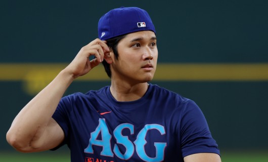 オールスターゲーム前日のロサンゼルス・ドジャースの大谷翔平選手
