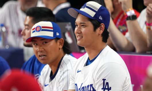 MLBオールスターゲームに参加するロサンゼルス・ドジャースの大谷翔平選手とシカゴ・カブスの今永昇太投手