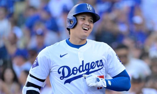ボストン・レッドソックス戦に「1番・指名打者（DH）」でスタメン出場し、第30号ソロ本塁打を放つロサンゼルス・ドジャースの大谷翔平選手