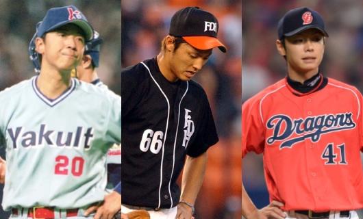 （左から）伊藤智仁、斉藤和巳、浅尾拓也